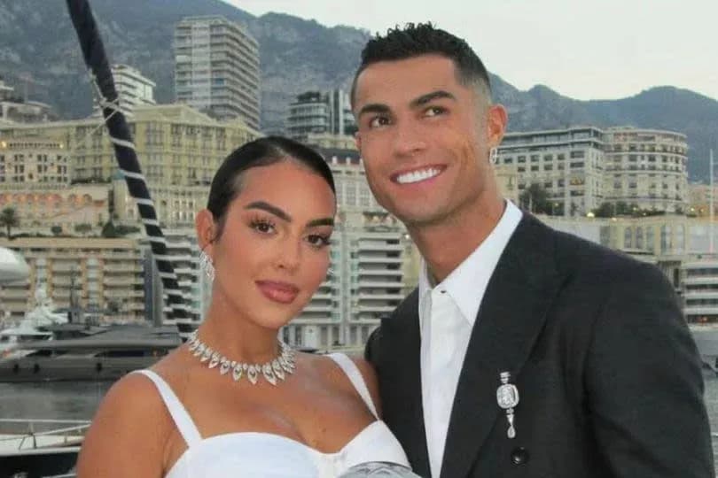 Cristiano Ronaldo and partner posing in Monaco Cristiano Ronaldo and partner posing in Monaco