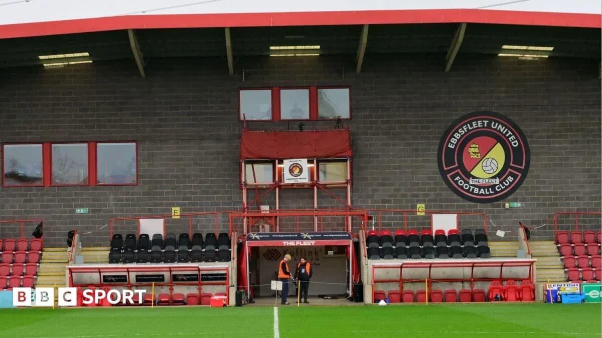Ebbsfleet United stadium entrance with seating area Ebbsfleet United stadium entrance with seating area
