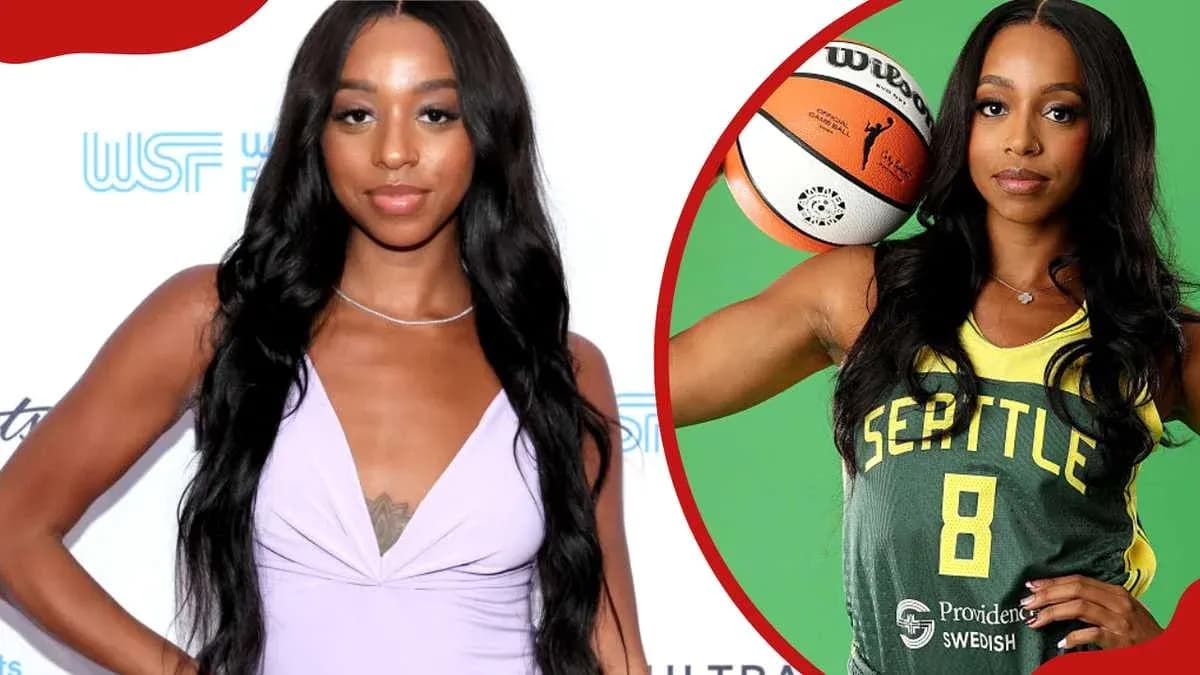 Basketball player posing in two different outfits Basketball player posing in two different outfits
