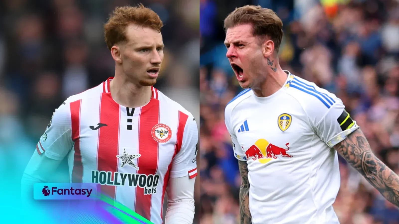 Brentford and Leeds United players during match Brentford and Leeds United players during match
