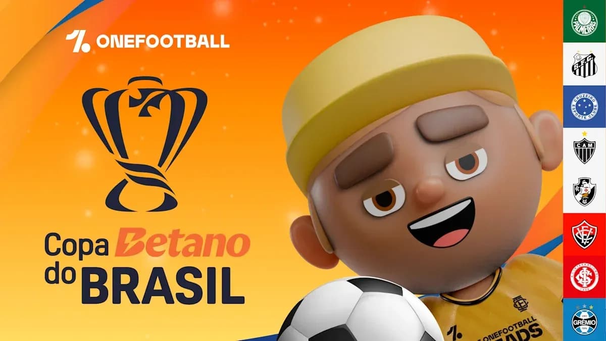 Copa Betano do Brasil logo with cartoon character Copa Betano do Brasil logo with cartoon character