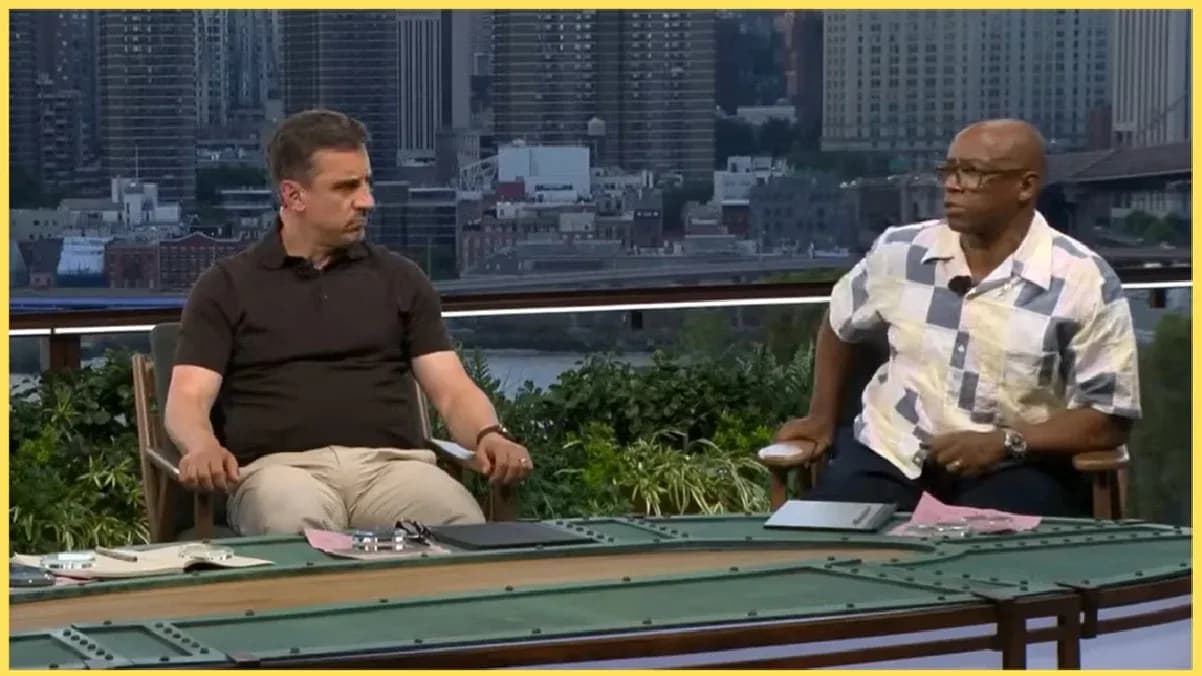 Analysts discussing sports on outdoor set Analysts discussing sports on outdoor set