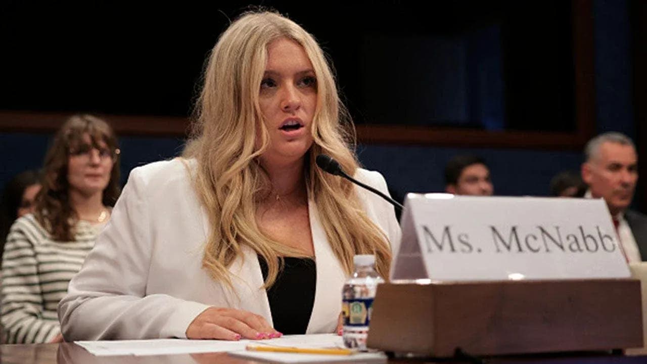 Ms. McNabb speaking at congressional hearing Ms. McNabb speaking at congressional hearing