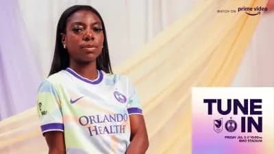 Player wearing Orlando Health jersey posing for photo Player wearing Orlando Health jersey posing for photo