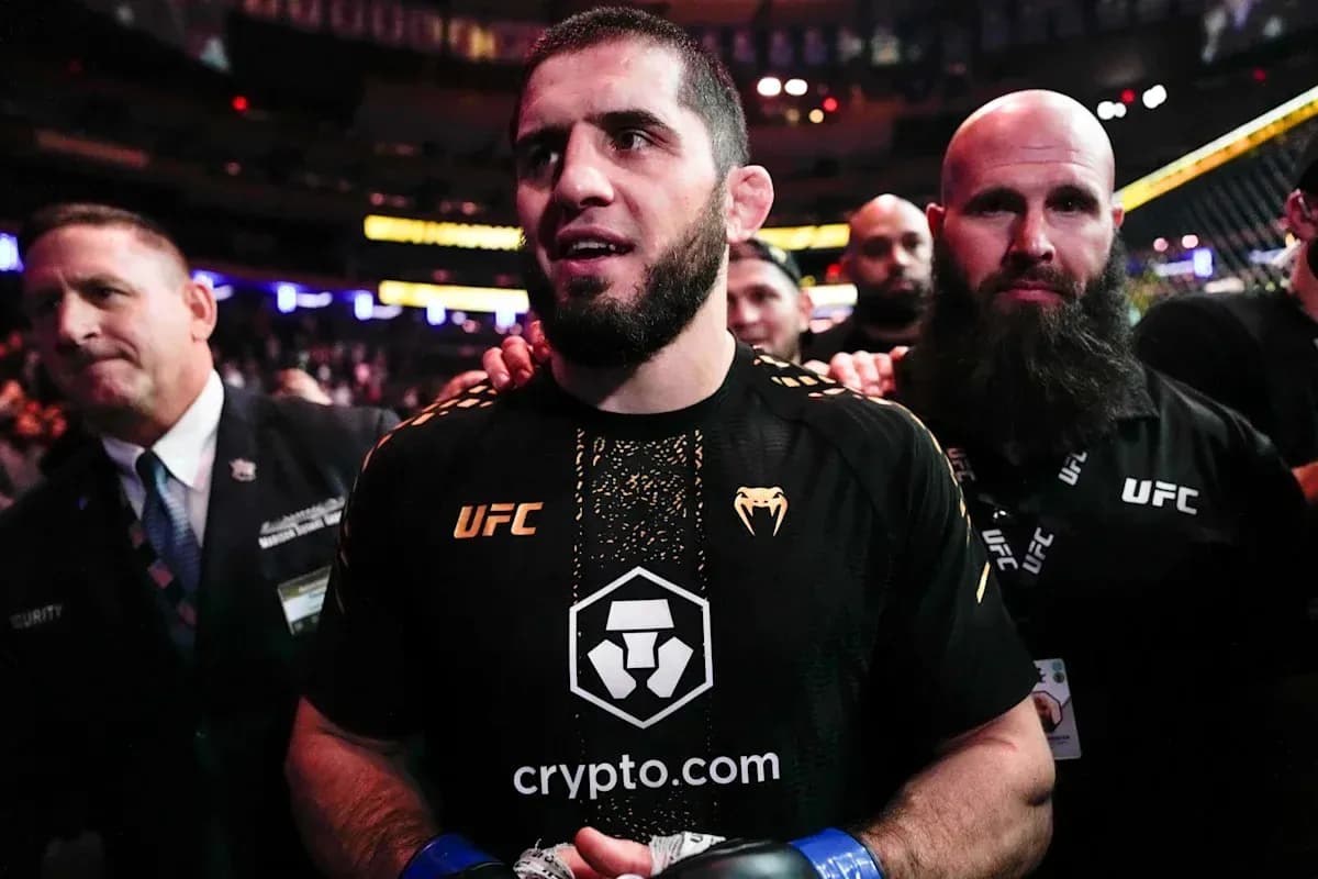 UFC fighter with team preparing for match UFC fighter with team preparing for match