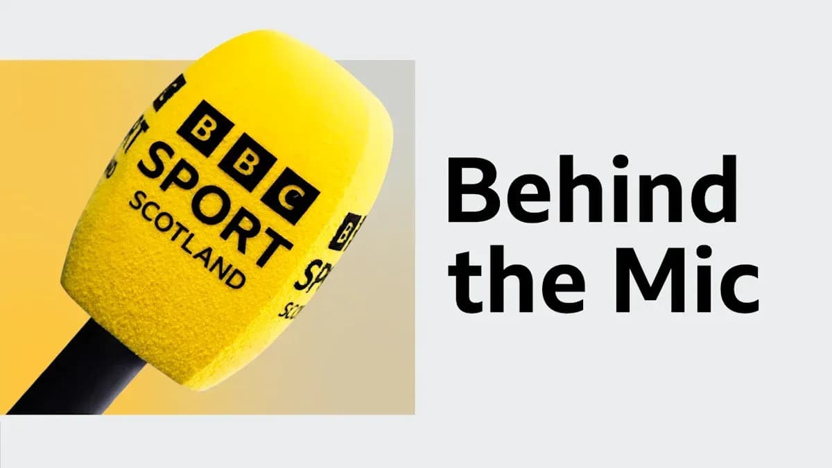 BBC Sport Scotland microphone on a yellow background BBC Sport Scotland microphone on a yellow background
