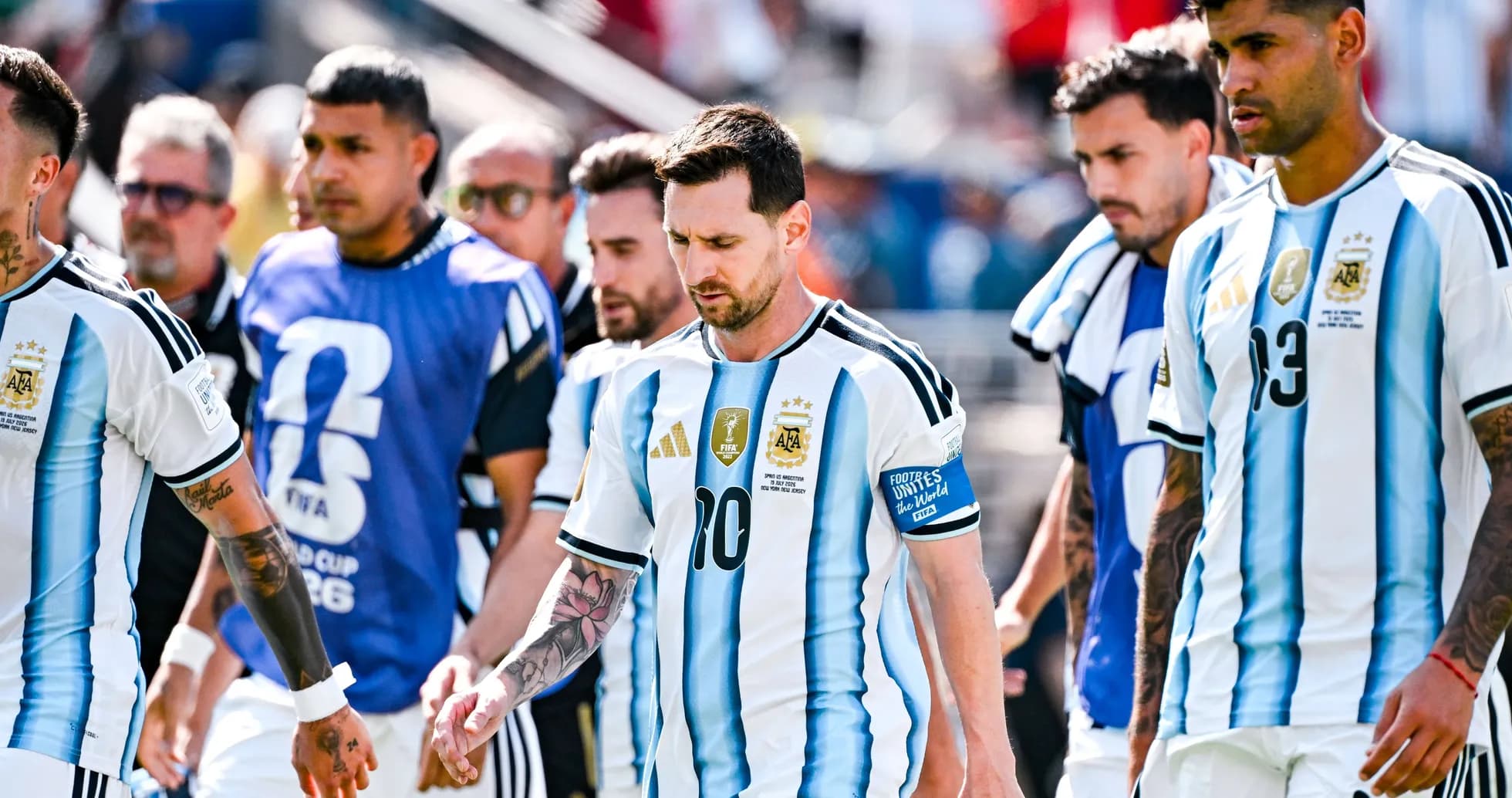 Argentina players walking onto the field before match Argentina players walking onto the field before match