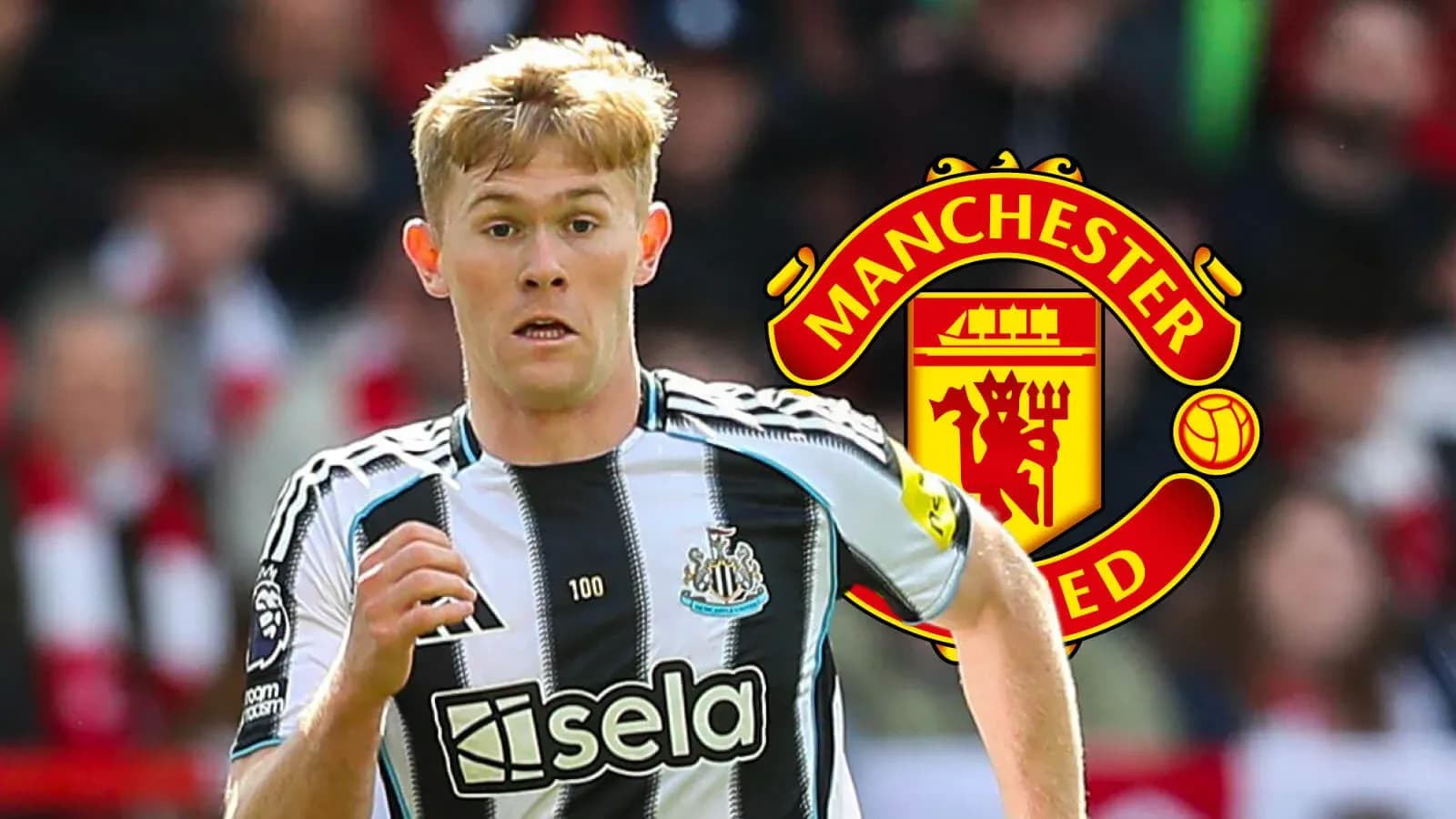Futbolchi Newcastle formasi bilan maydonda harakatda Futbolchi Newcastle formasi bilan maydonda harakatda