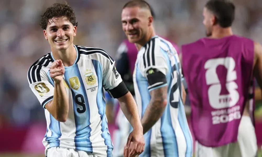Argentinian player celebrating after scoring a goal Argentinian player celebrating after scoring a goal
