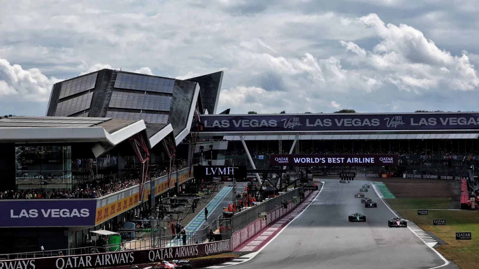 Formula 1 cars racing at Las Vegas circuit Formula 1 cars racing at Las Vegas circuit