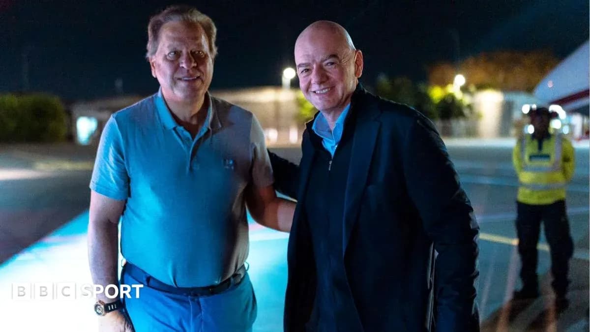 Two men posing together at night near airport Two men posing together at night near airport