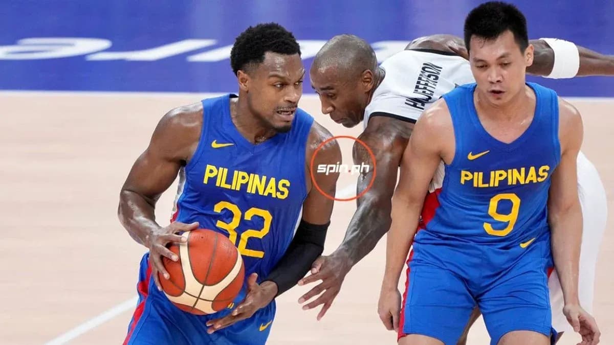 Two players from Pilipinas during basketball game Two players from Pilipinas during basketball game