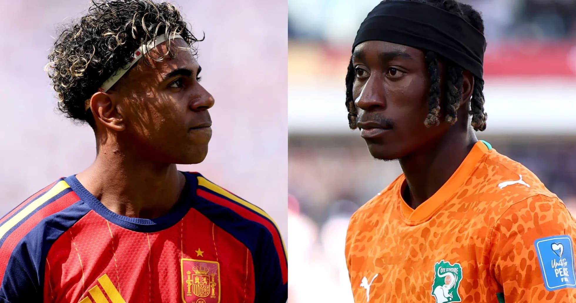 Ispaniya va Kot-d'Ivuar futbolchilari yuzma-yuz Ispaniya va Kot-d'Ivuar futbolchilari yuzma-yuz