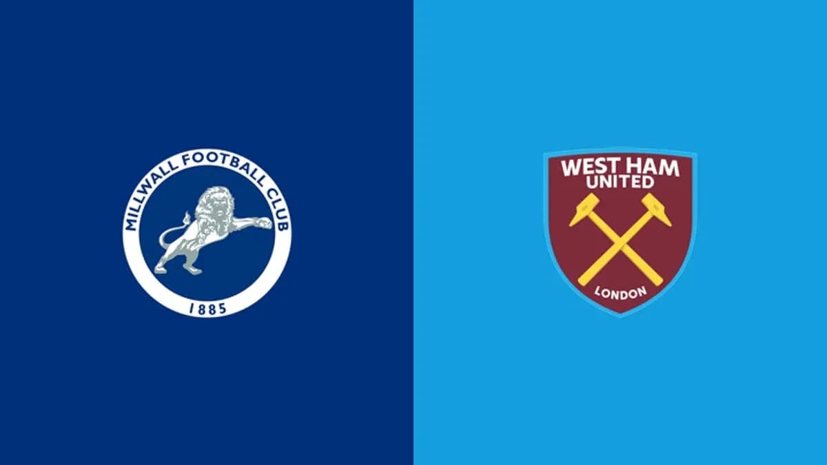 Logos of Millwall FC and West Ham United Logos of Millwall FC and West Ham United