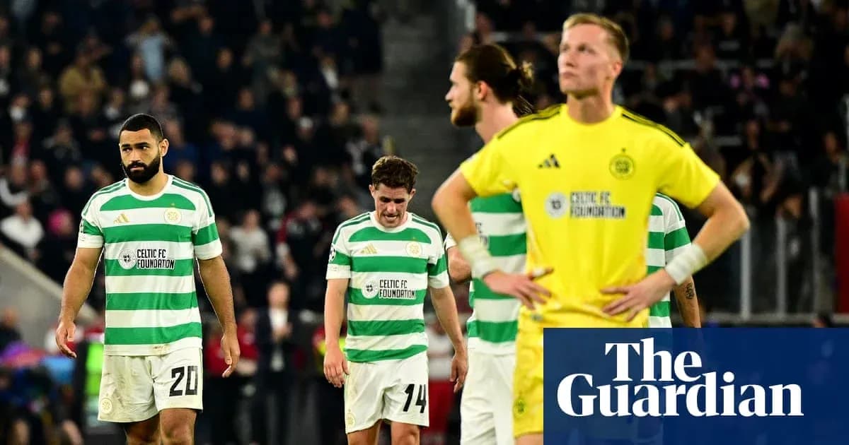 Celtic FC players walking off after match defeat Celtic FC players walking off after match defeat