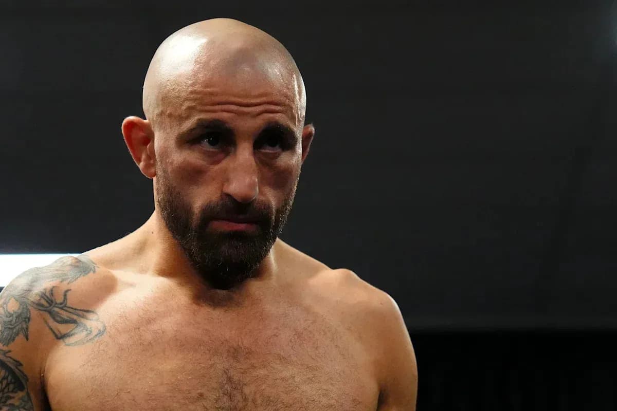 Bald fighter preparing before a match Bald fighter preparing before a match