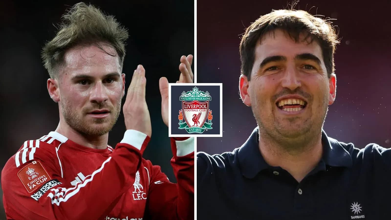 Ikkita futbolchining Liverpool formasida ko'rinishi Ikkita futbolchining Liverpool formasida ko'rinishi