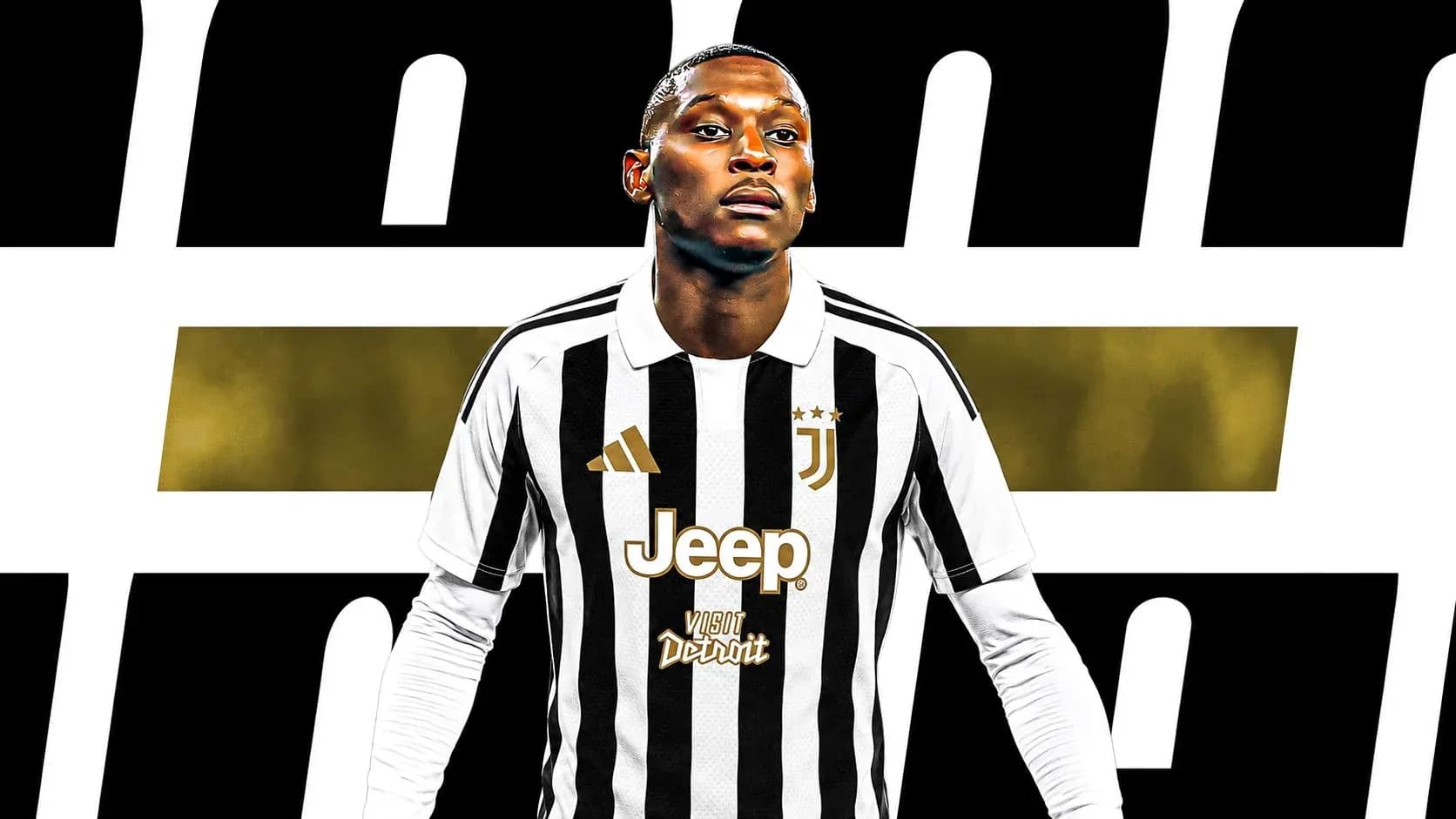 Futbolchi Juventus formasi bilan poz berayotgan Futbolchi Juventus formasi bilan poz berayotgan