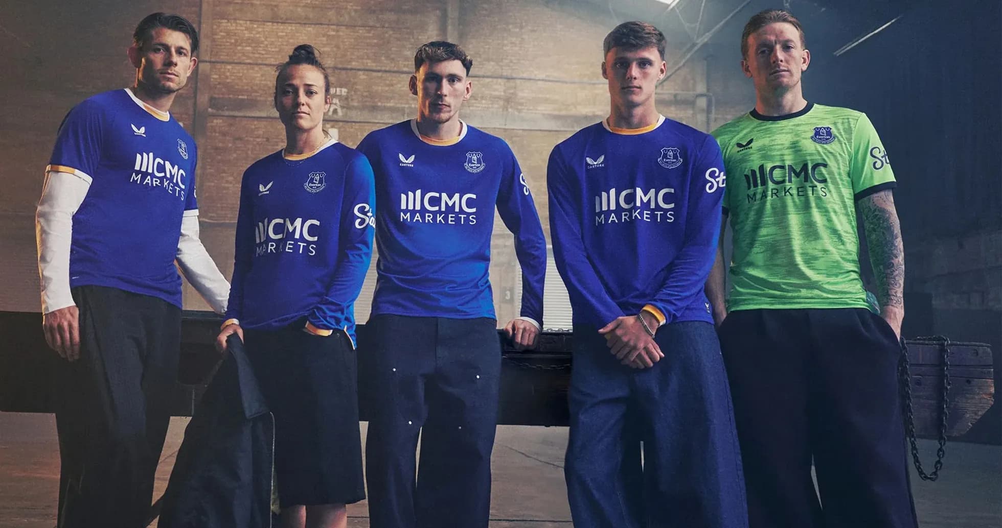 Everton players posing in new team kits Everton players posing in new team kits