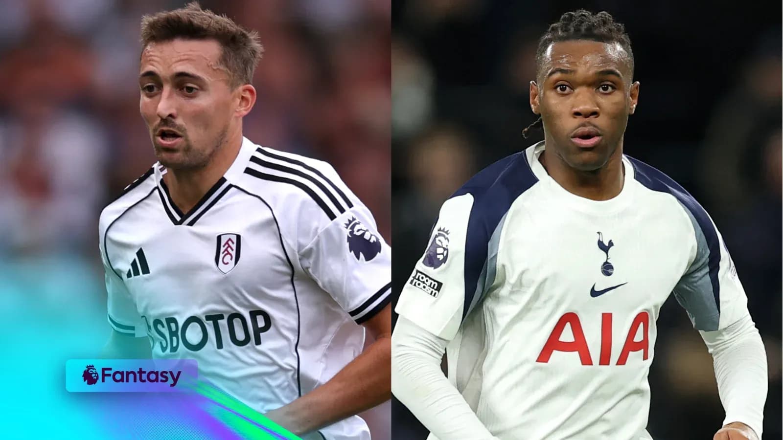 Fulham and Tottenham players in action during match Fulham and Tottenham players in action during match