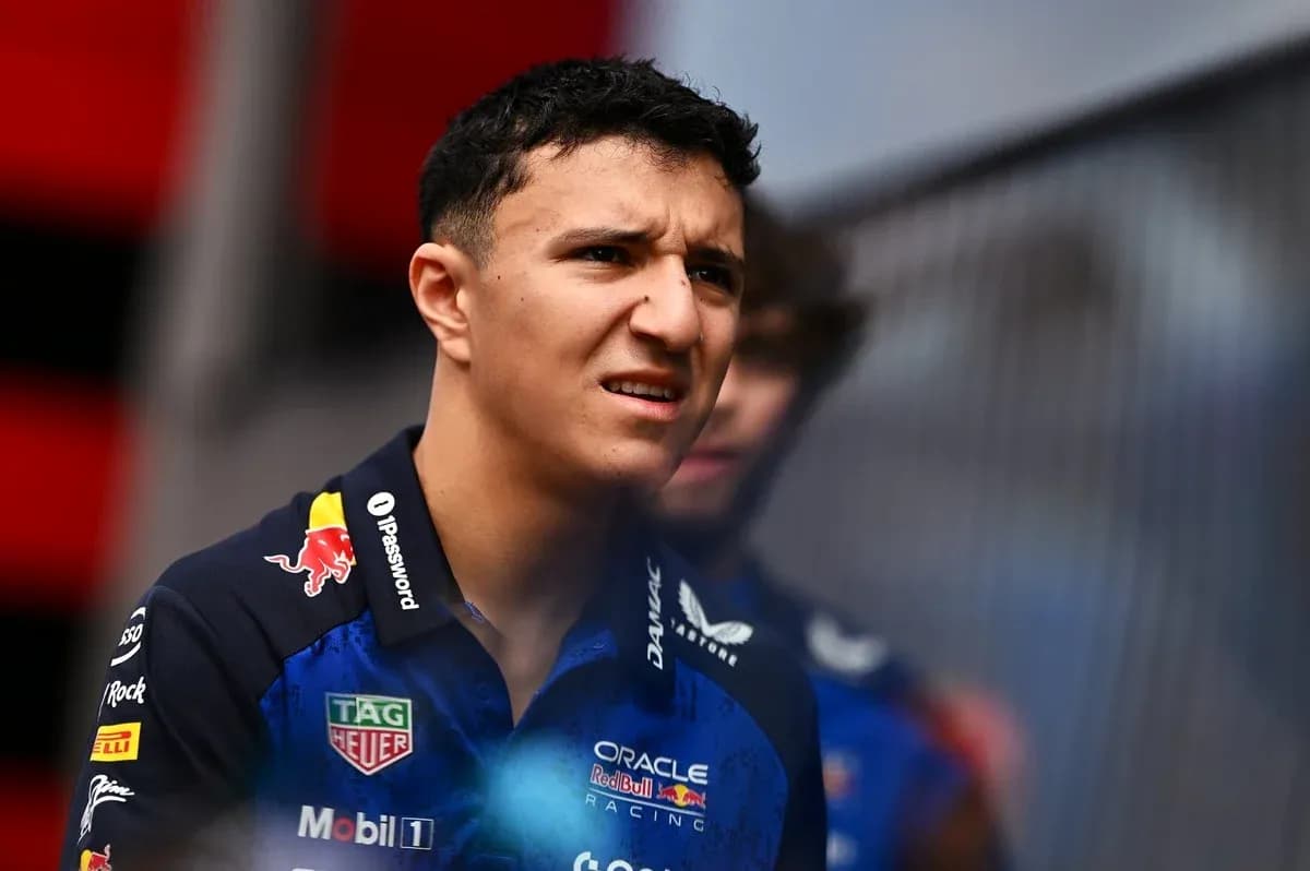 F1 driver in Red Bull Racing team uniform F1 driver in Red Bull Racing team uniform
