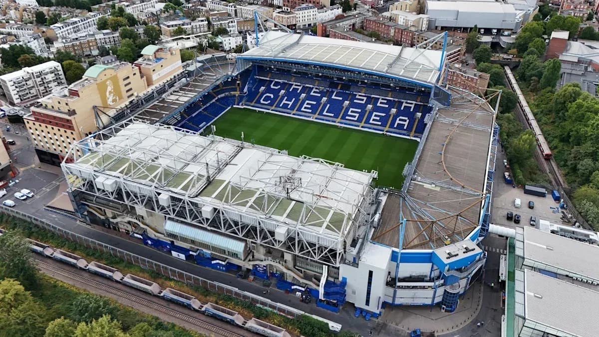 Stamford Bridge stadium view from above Stamford Bridge stadium view from above