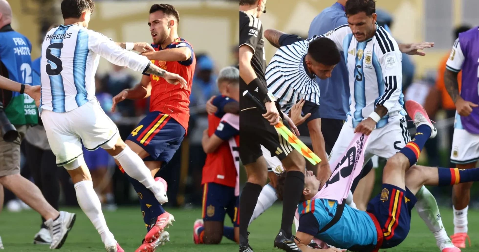 Players involved in on-field altercation during match Players involved in on-field altercation during match
